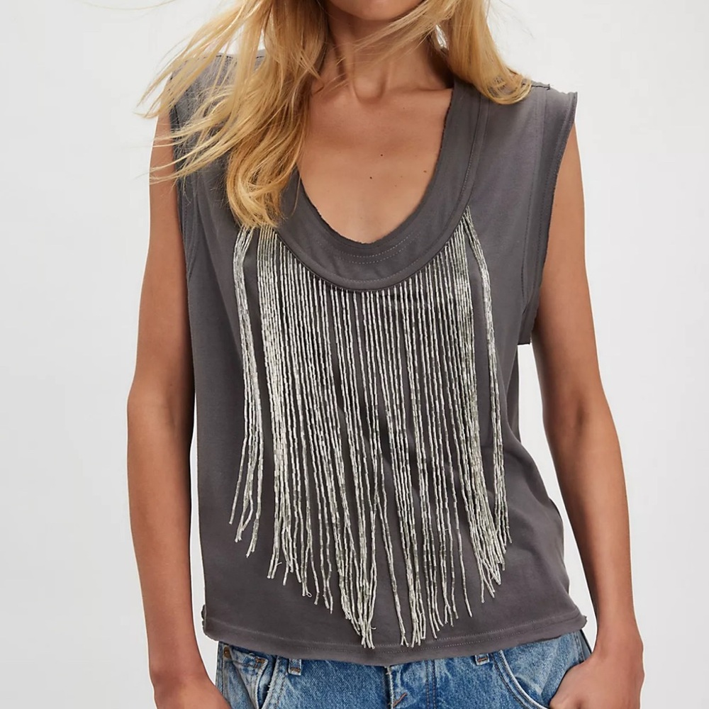NWT Free People Fringe Ya Later Top // Size XSM
